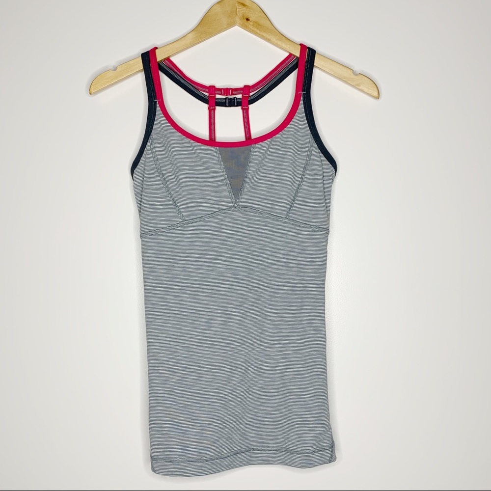 💛 SALE Zella Gray and Pink Athletic Strappy Top